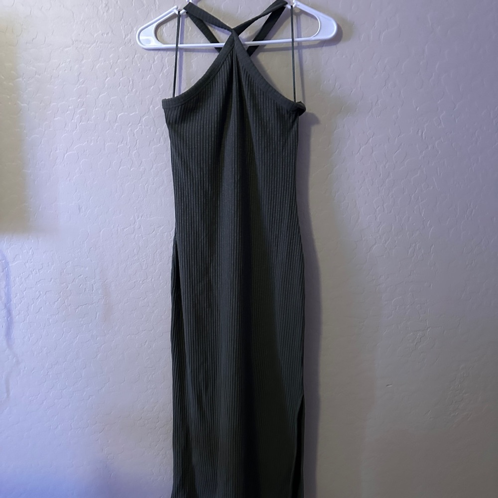 Old Navy Halter Dark Green Dress